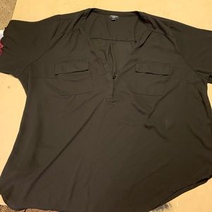 Black quarter sleeve dress shirt